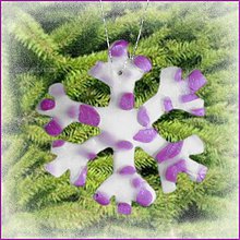 Dekorácie - VÝPREDAJ! Snehová vločka - fľakatá snowflake - fialová zamrznutá (x) - 3465029