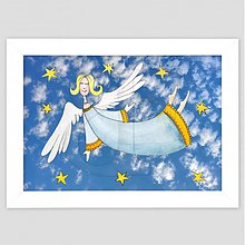Obrazy - Anjelka maľovaný obrázok pre dieťa - 3474965