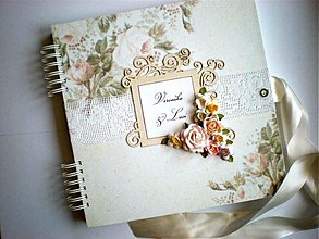 Papiernictvo - Romantický svadobný album 30 x 30 cm - 3479623