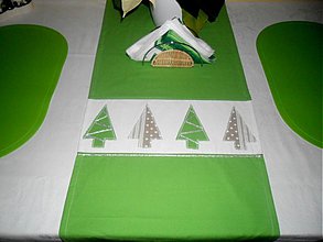 Úžitkový textil - Vianočná štóla (zelená) - 3481197