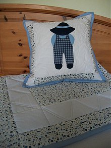 Detský textil - Patchwork deka 90x100 cm a obliečka 40x40 cm SET za super cenu - 3528221