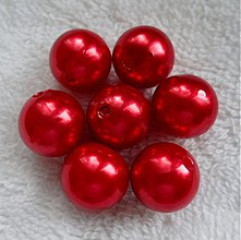 Korálky - GLANCE plast 14mm-1ks (červená) - 3530097
