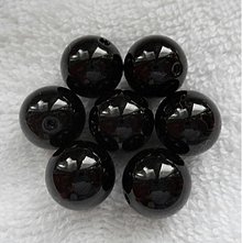 Korálky - GLANCE plast 14mm-1ks (čierna) - 3530098