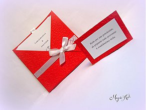 Papiernictvo - Kartičky k svad. oznámeniu - farebný podklad. papier - 3550562