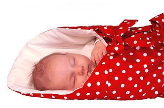 Detský textil - Perinka POLKA červená biele bod. UNI - 3568332