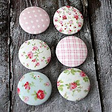 Materiál ručne robený - Romantické buttony ružové 38 mm - 3587215