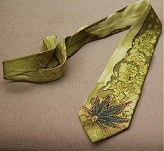 Pánske doplnky - Pánská kravata "Canabis" - 3597178