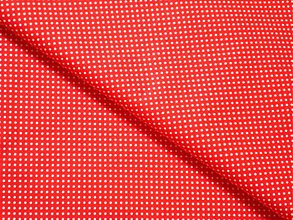 Textil - Látka červená bodka 2 mm - 3598904