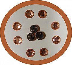 Iný materiál - 10mm našívacie kamienky kruh plochý povrch 8hran (ružové) - 3653396