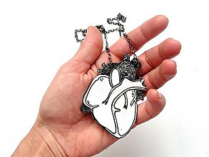 Náhrdelníky - Srdce grafické - 3669286