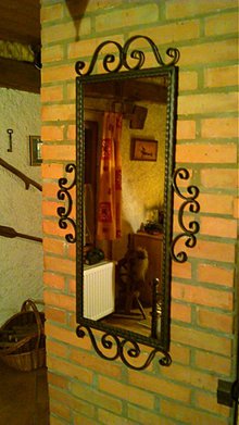 Dekorácie - Kovové štýlove zrkadlo LIBERÁTOR - 3678781