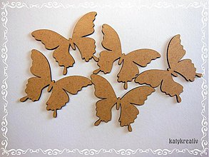 Materiál ručne robený - sada motýlov - 3680071