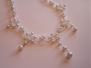 Náhrdelníky - Biela nevesta náhrdelník - 3688369