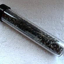 Korálky - Rokajl 4mm MIX v tube-30g (10-čierna) - 3721265