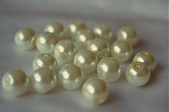 Korálky - Perly sklenené maslové, 8mm, 0,35€/10ks - 3728682