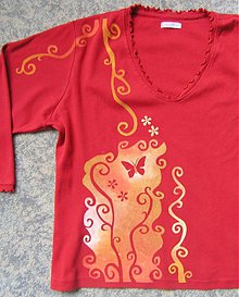 Topy, tričká, tielka - červená lúka - 38995