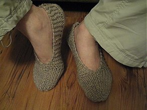 Ponožky, pančuchy, obuv - Inuitky pre neho v béžovej... - 445965