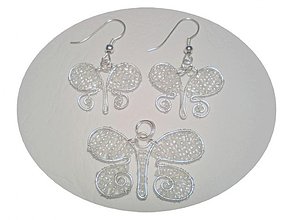 Sady šperkov - Biele motýliky - 45121