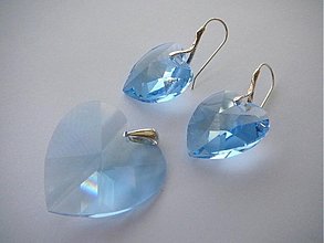 Sady šperkov - Modrá /alebo ružová/ sada Swarovski /Ag 925/ - 601088