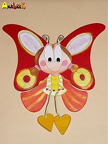 Dekorácie - Motýlik dievčatko - 660512