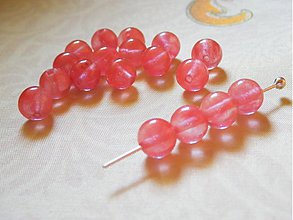 Minerály - cherry ruženín, 7 mm - 735521