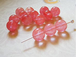 Minerály - cherry ruženín, 10 mm - 735536
