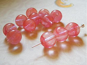 Minerály - cherry ruženín, 12 mm - 735552