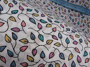 Textil - metráž "lístočky" -100%bavlna - 769299