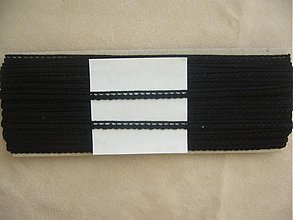 Galantéria - Čipka bavlnená čierna 6 mm - 796900