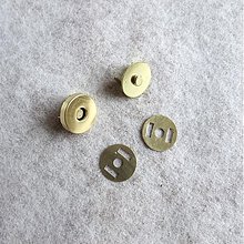 Galantéria - Magnetické zapínanie 18 mm mosadz (zlaté) - 829289