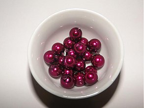 Korálky - Voskované perly 8mm-10ks (ružovofialová) - 834294