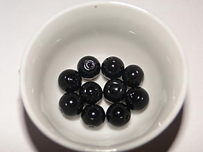 Korálky - Voskované perly 8mm-10ks (čierna) - 845250