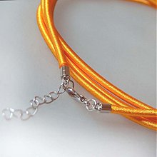 Komponenty - Hodvábny náhrdelník 3mm (Žltooranžový) - 883645