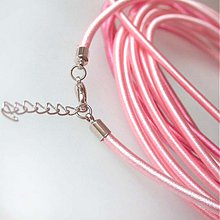Komponenty - Hodvábny náhrdelník 3mm (Svetlý ružový) - 883694