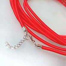 Komponenty - Hodvábny náhrdelník 3mm (Červený) - 883701