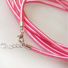 Komponenty - Hodvábny náhrdelník 3mm (Ružový) - 883739