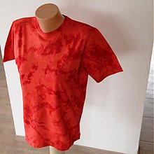 Topy, tričká, tielka - Červené mramorované... - 935809