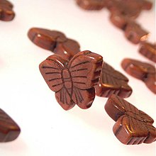 Minerály - Howlit korálka / motýlik (Čokoláda) - 953406