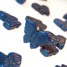 Minerály - Howlit korálka / motýlik (Modrý) - 953409